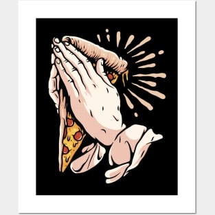 Praying hand pizza Posters and Art